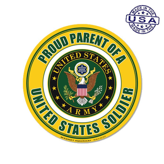 United States Proud Parent of a US Soldier Circle Magnet (5") - Military Republic