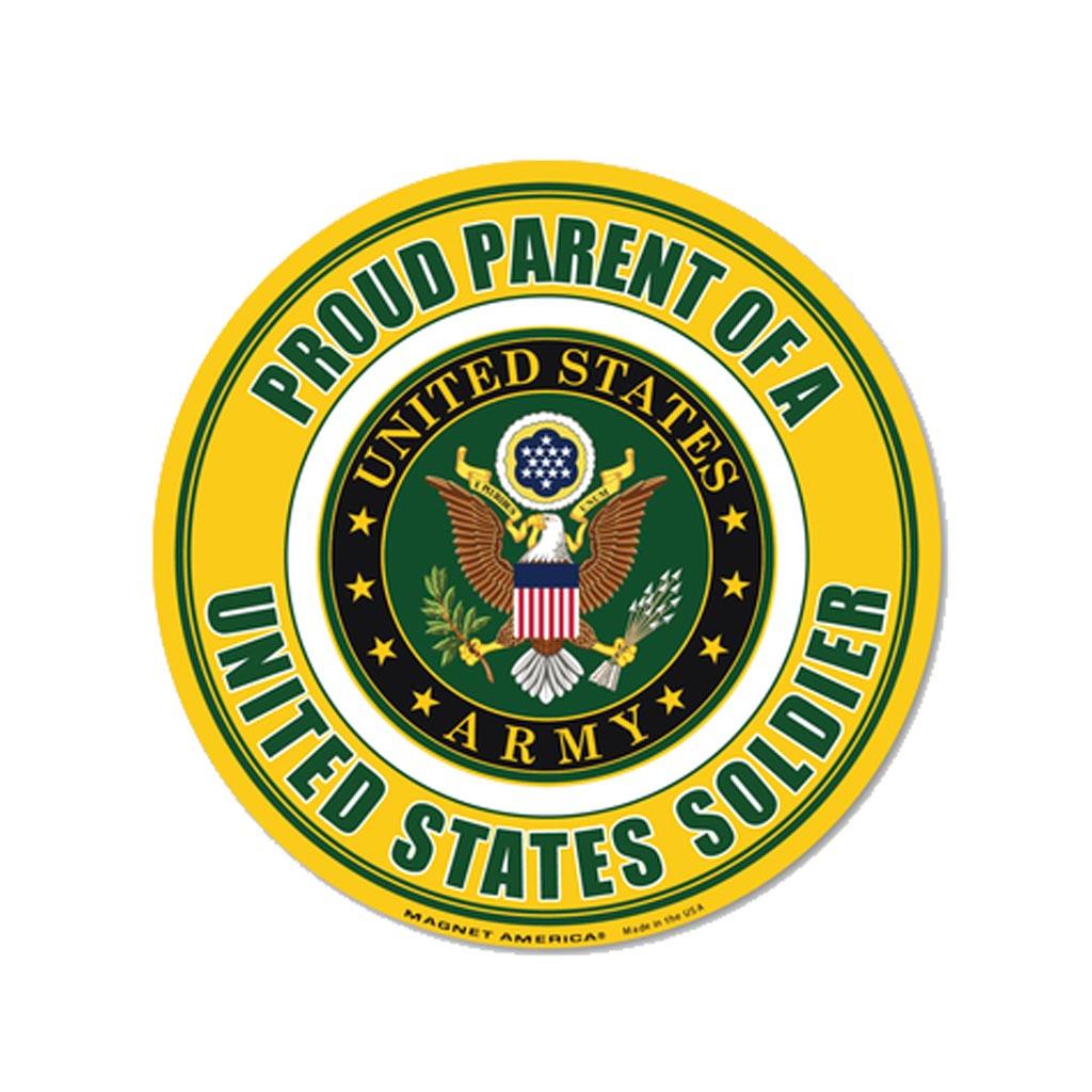 United States Proud Parent of a US Soldier Circle Magnet (5") - Military Republic