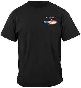 Patriotic Striped Bass Fishing T-Shirt - Military Republic