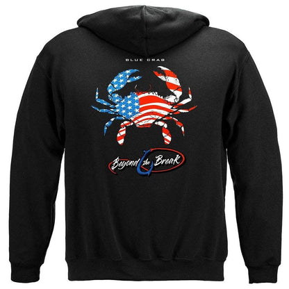 United States Patriotic Blue Claw Crab Premium Hoodie - Military Republic