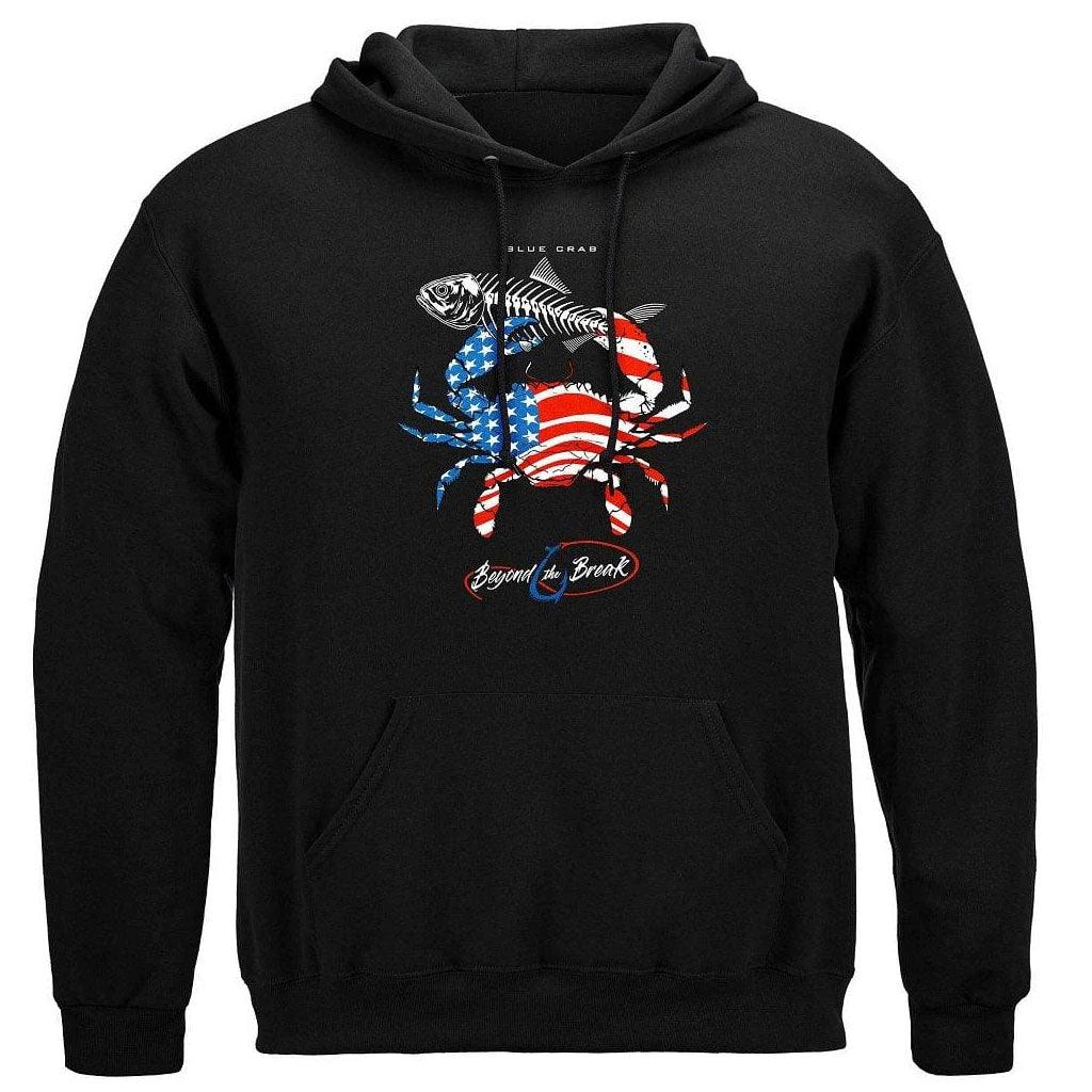 United States Patriotic Blue Claw Crab Premium Long Sleeve - Military Republic