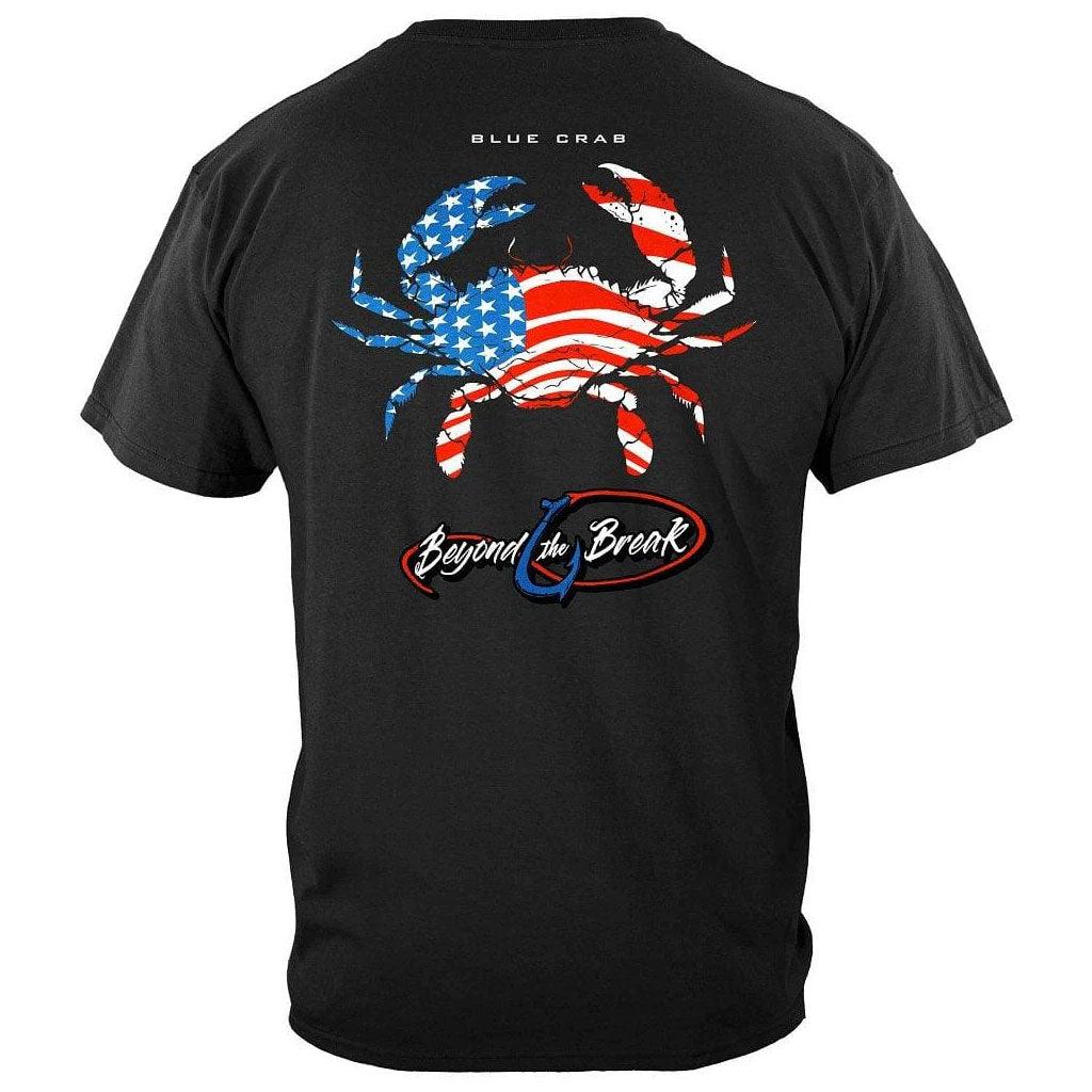 United States Patriotic Blue Claw Crab Premium Long Sleeve - Military Republic