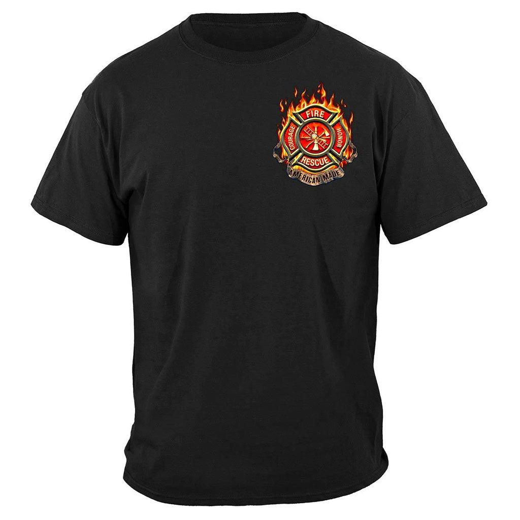 United States Patriotic Fire Eagle American Made Premium T-Shirt - Military Republic