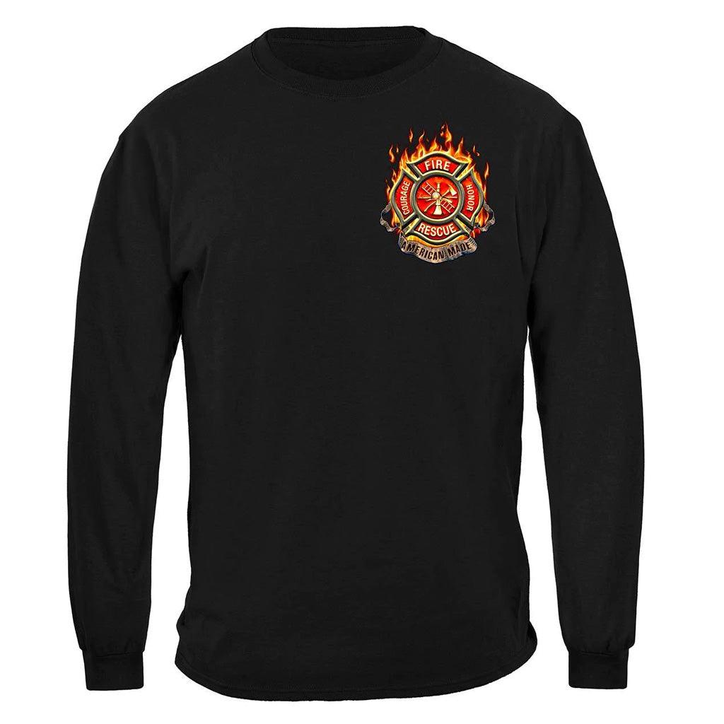 United States Patriotic Fire Eagle American Made Premium Long Sleeve - Military Republic