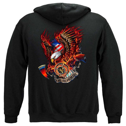 United States Patriotic Fire Eagle American Made Premium Hoodie - Military Republic