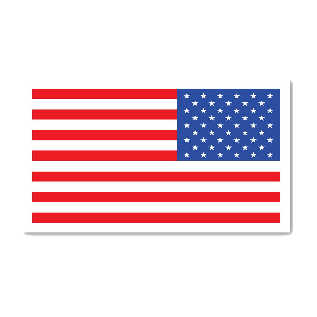 United States Patriotic Reversed American Flag Rectangle Magnet (7" x 4") - Military Republic