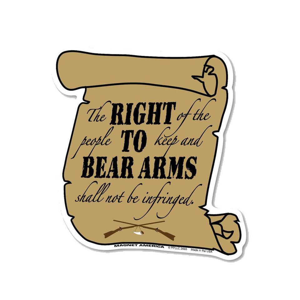 United States Patriotic Right to Bear Arms Second Amendment Magnet (4.5" x 4.5") - Military Republic