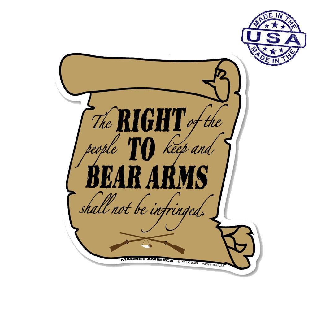 United States Patriotic Right to Bear Arms Second Amendment Magnet (4.5