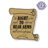 United States Patriotic Right to Bear Arms Second Amendment Magnet (4.5" x 4.5") - Military Republic