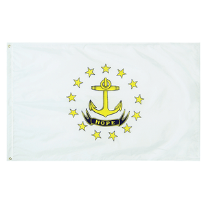 Rhode Island State Nylon Outdoors Flag- Sizes 2' to 10' Length - Military Republic