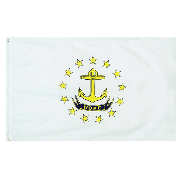 Rhode Island State Nylon Outdoors Flag- Sizes 2' to 10' Length - Military Republic