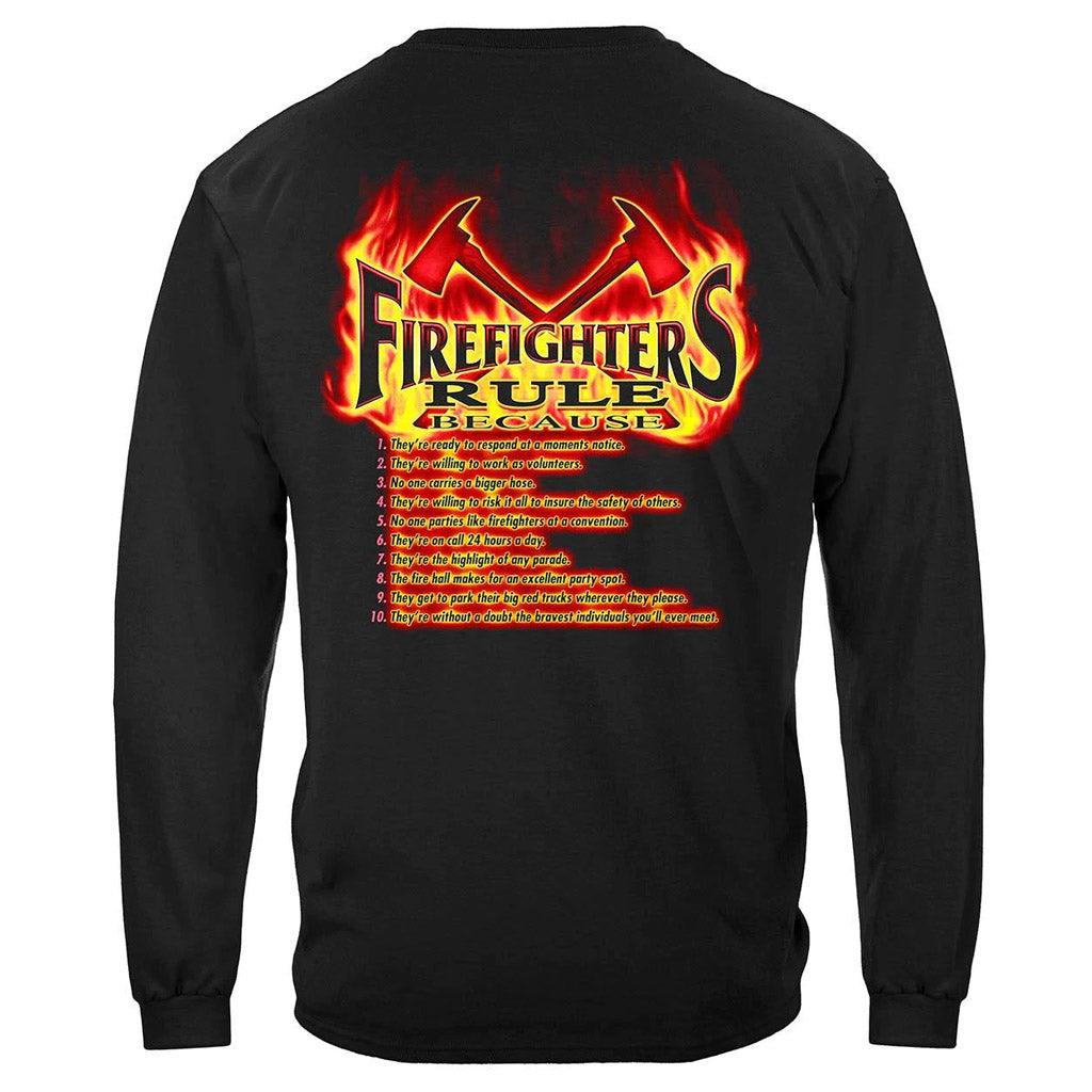 United States Rule Firefighters Premium Long Sleeve - Military Republic