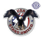 United States Patriotic Stand United Eagle Magnet (5.25" x 6.13") - Military Republic