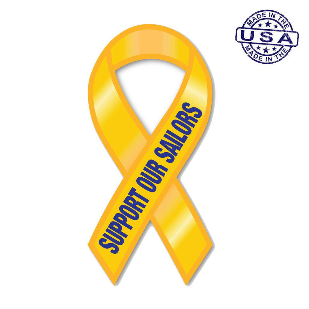 United States Navy Support our Sailors Ribbon Magnet (3.88