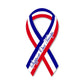 United States Patriotic Support our Troops Red, White & Blue Ribbon Magnet (3.88" x 8") - Military Republic