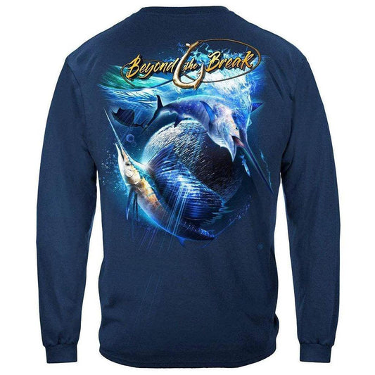 United States Sail Fish Baller Off Shore Fishing Premium Long Sleeve - Military Republic