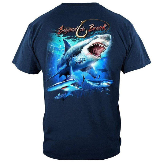 United States Shark Off Shore Fishing Premium T-Shirt - Military Republic