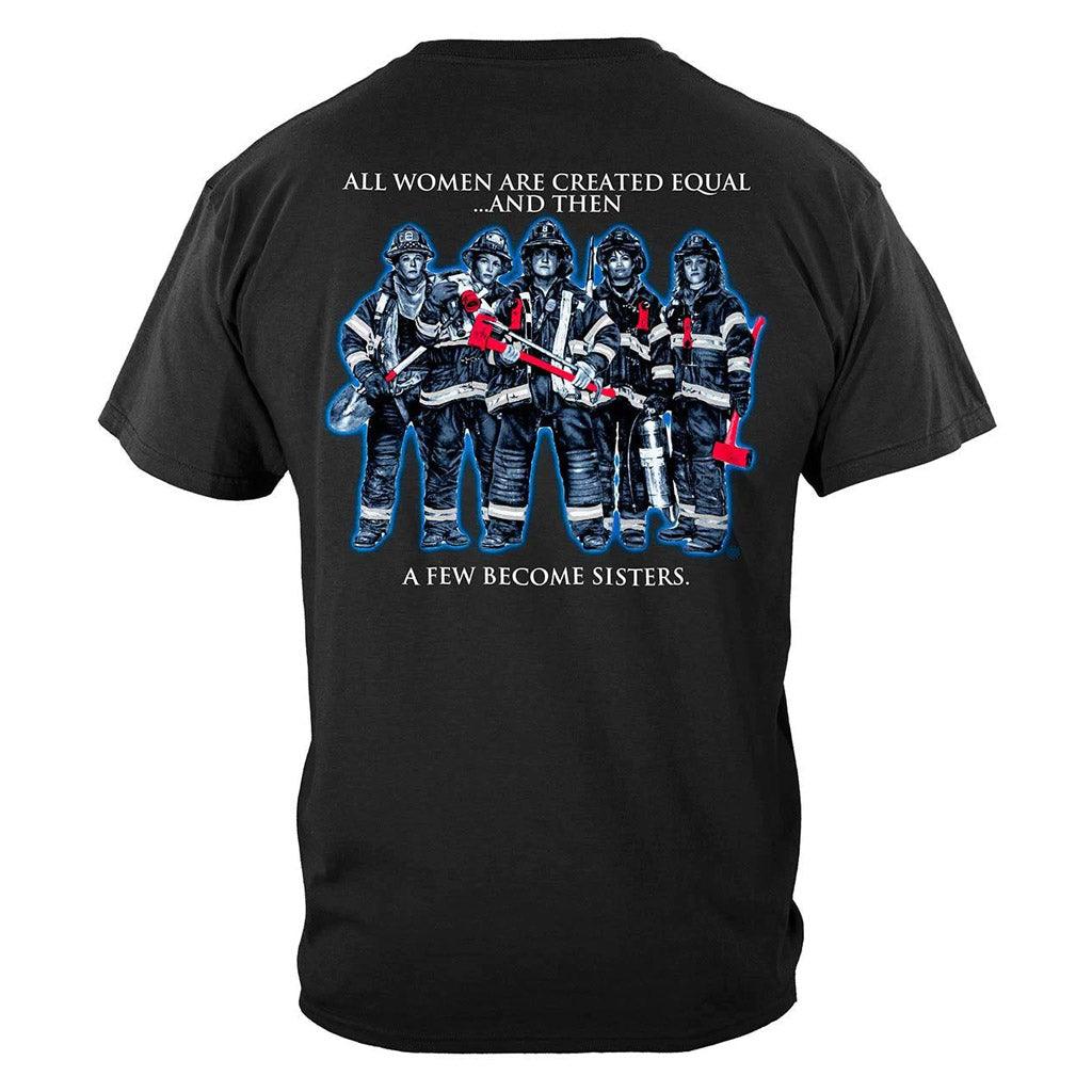 United States Sisterhood Firefighter Premium T-Shirt - Military Republic