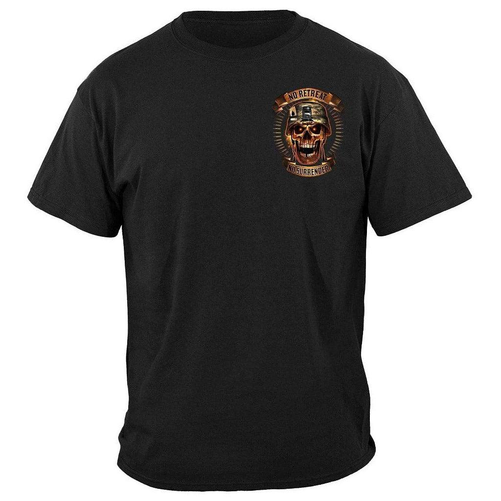 United States Skull of Doom If I Die Avenge Me, No Retreat Premium Men's T-Shirt - Military Republic