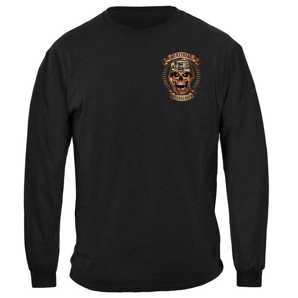 United States Skull of Doom If I Die Avenge Me, No Retreat Premium Men's T-Shirt - Military Republic