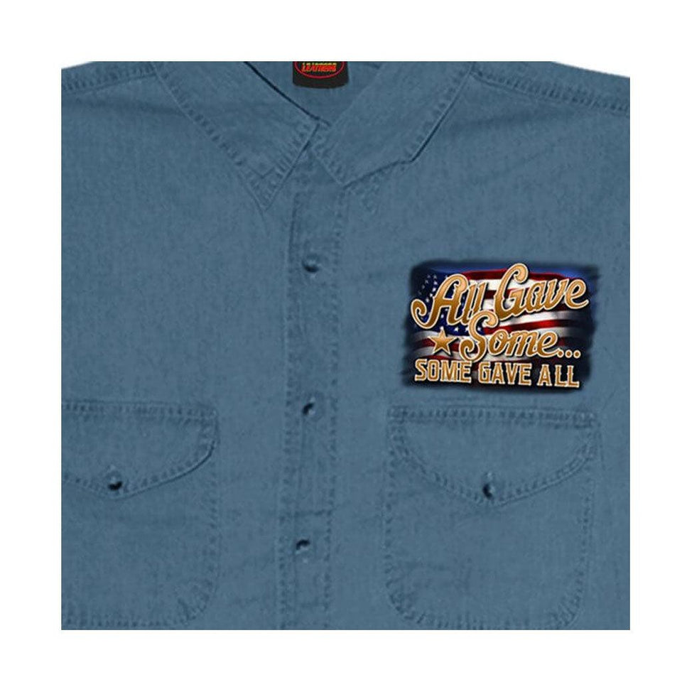 Remembrance All Gave Some Some Gave All Sleeveless Denim Shirt - Military Republic