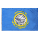 South Dakota State Nylon Outdoors Flag- Sizes 2' to 10' Length - Military Republic