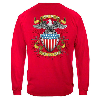 United States Stand Behind Those Who Serve Premium Long Sleeve - Military Republic