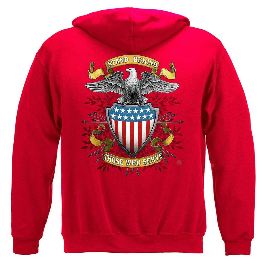 United States Stand Behind Those Who Serve Premium Long Sleeve - Military Republic