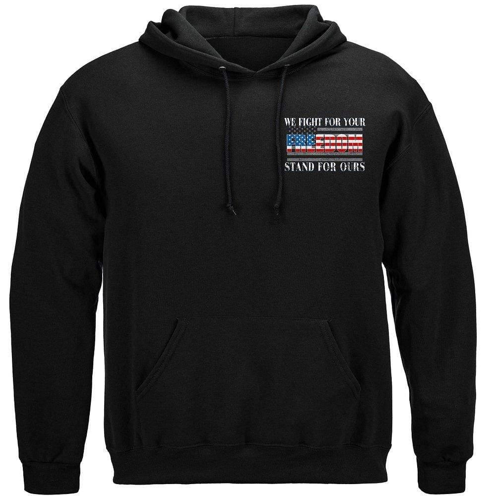 Stand For The Flag Fight For Our Freedom Premium Men's Hoodie - Military Republic