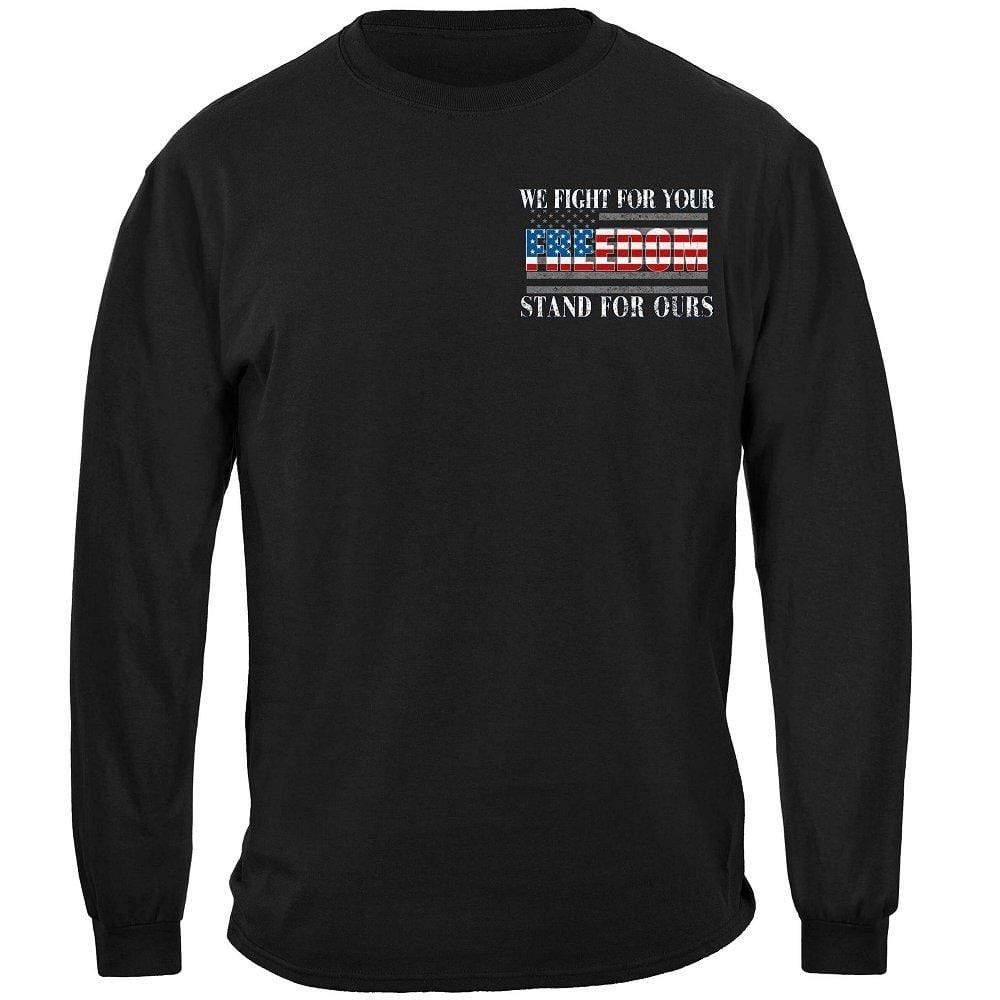 Stand For The Flag Fight For Our Freedom Premium Men's Hoodie - Military Republic