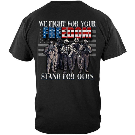 Stand For The Flag Fight For Our Freedom Premium Men's T-Shirt - Military Republic