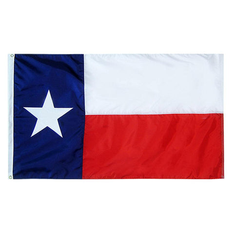 Texas State Nylon Outdoors Flag- Sizes 2'x3'/ 3'x5'/ 4'x6'/ 5'x8' /6'x10' - Military Republic
