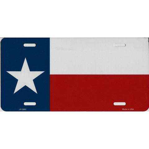 Texas State Flag Metal License Plate - Military Republic