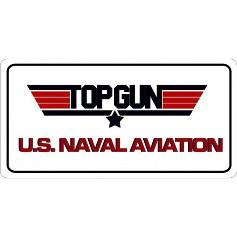 Top Gun U.S. Naval Aviation Photo License Plate - Military Republic