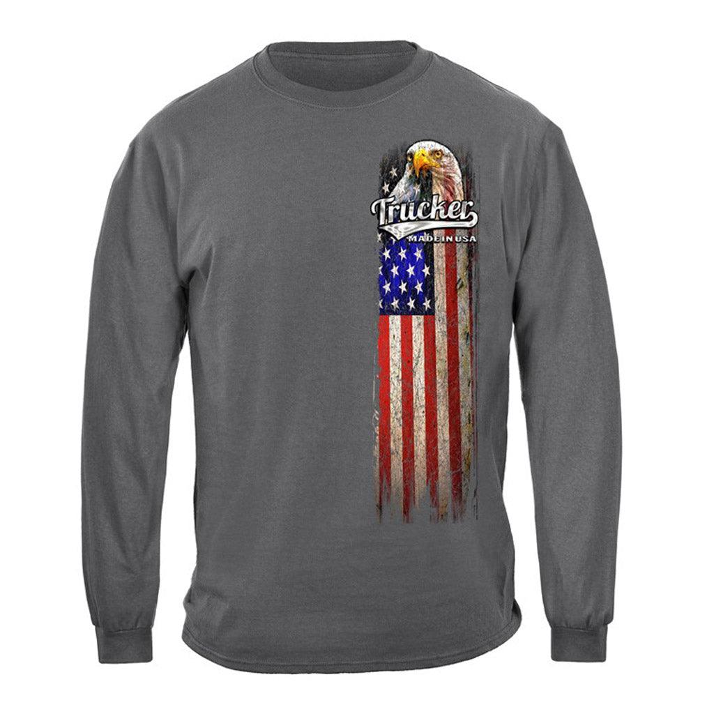 Trucker American Pride Flag Long Sleeves - Military Republic
