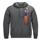 Trucker American Pride Flag, Eagle and USA Patriotic Stars Hoodie - Military Republic