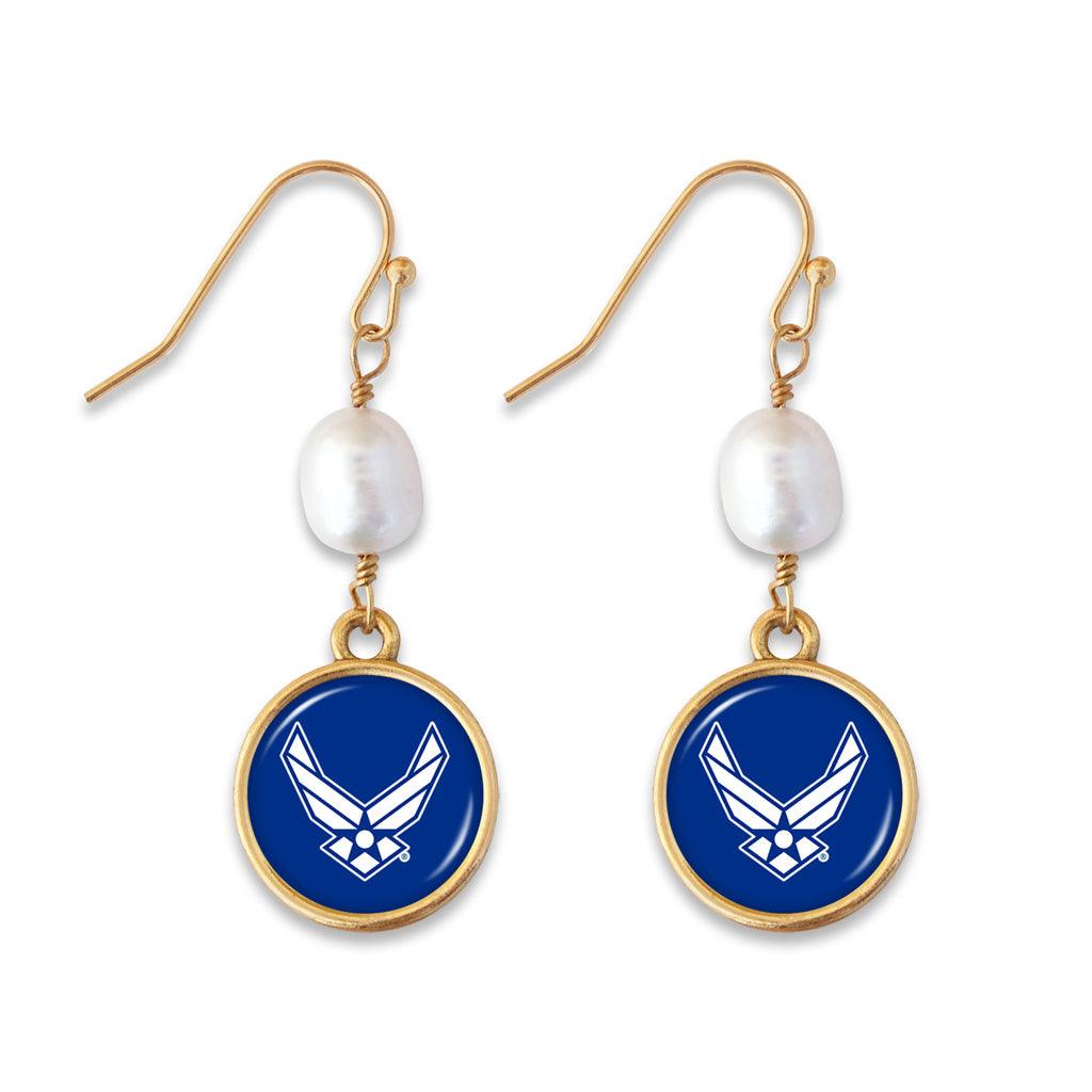 U.S. Air Force Diana Earrings with Pearls - Military Republic