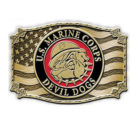U.S. Marine Corps Devil Dog Belt Buckle - Military Republic