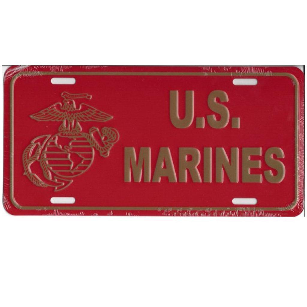 U.S. Marine Globe and Anchor License Plate Frame - Military Republic