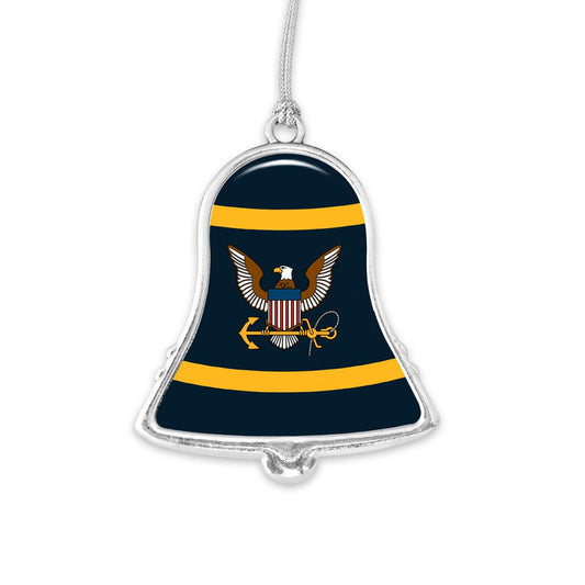 U.S. Navy Bell with Stripes Christmas Ornament - Military Republic
