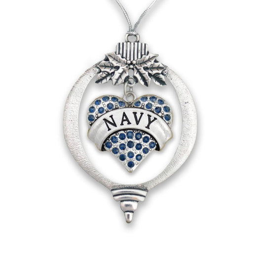 U.S. Navy Heart Christmas Ornament - Military Republic