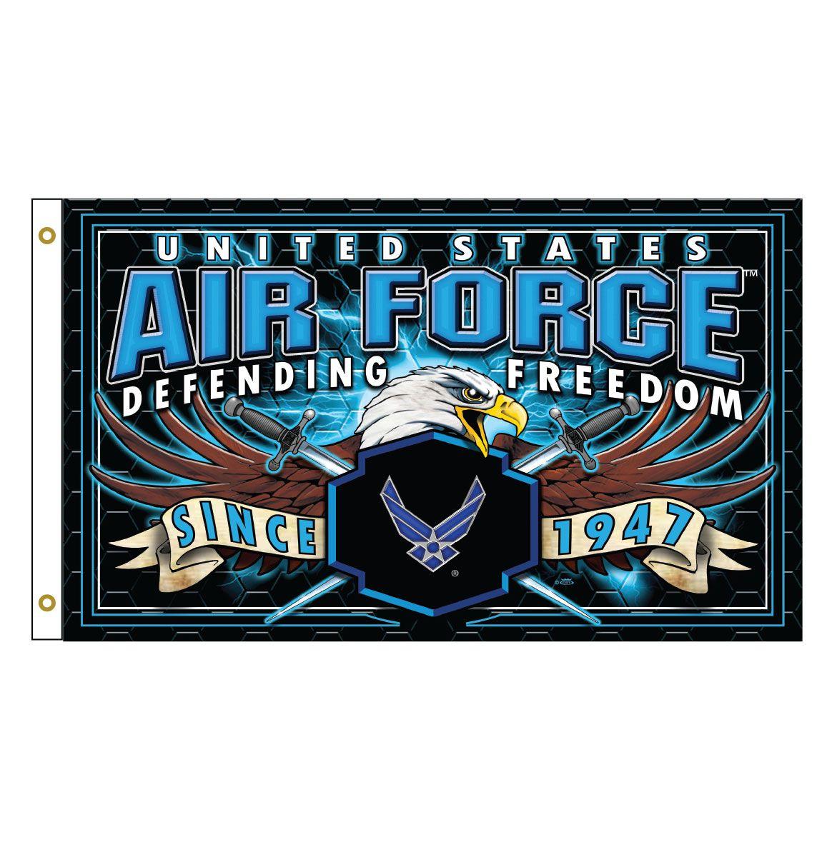U.S. Air Force Defending Freedom 3' x 5' Polyester Flag - Military Republic
