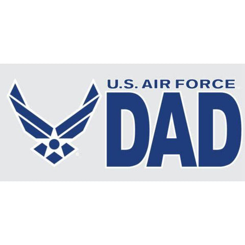 U.S. Air Force Wings Logo "DAD" 3" x 6.25" Decal - Military Republic