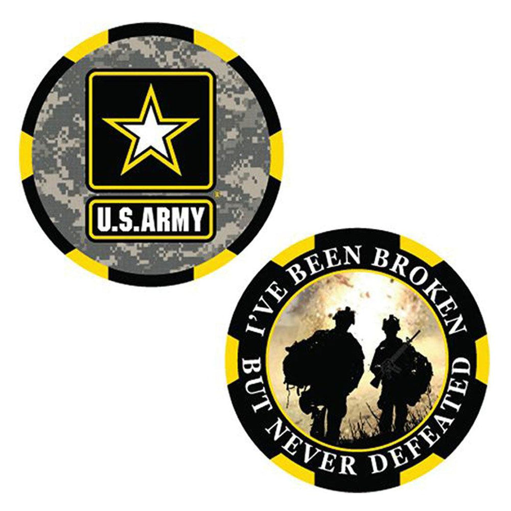 U.S. Army Never Defeated Challenge Coin - Military Republic