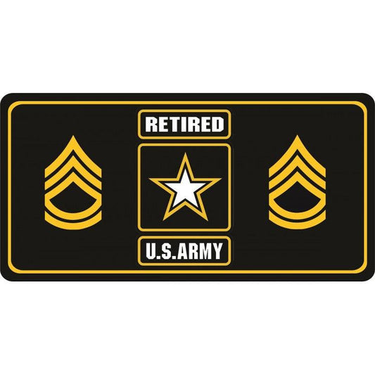 U.S. Army Sergeant First Class Retired Photo License Plate - Military Republic