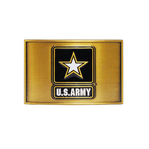 U.S. Army Star Logo 3 1/4" Bronze Belt Buckle