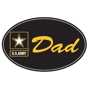 U.S. Army Star "DAD" on 5 3/4" Oval Magnet - Military Republic