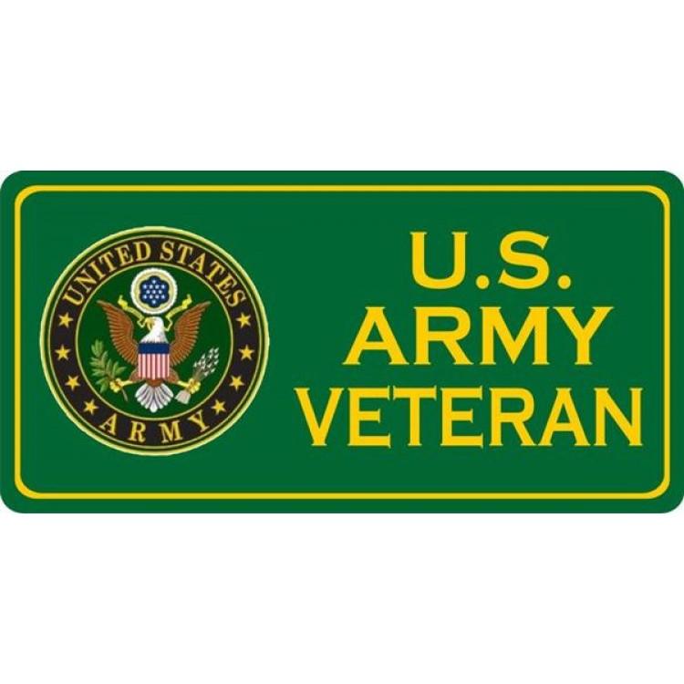 U.S. Army Veteran Green Photo License Plate - Military Republic