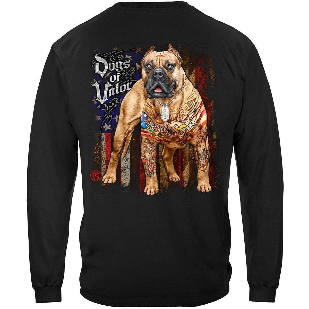 U.S. Dogs Of Valor American Made Pit Bull T-Shirt - Military Republic