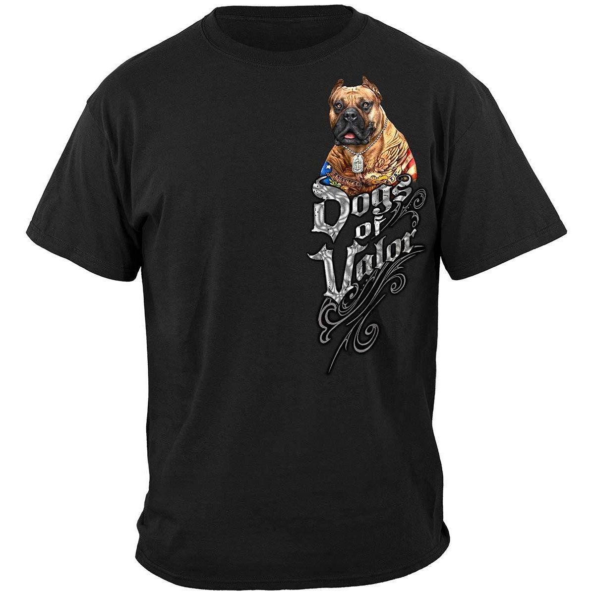 U.S. Dogs Of Valor American Made Pit Bull T-Shirt - Military Republic